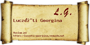 Luczáti Georgina névjegykártya